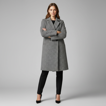 Elegant Long Wool Coat | Women's Winter Outerwear