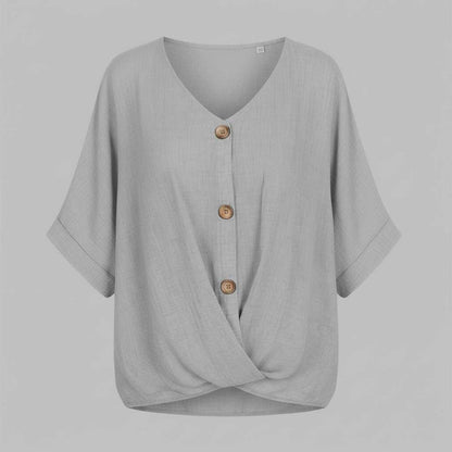 Elegant V-Neck Long Sleeve Blouse | Women's Fashion Top