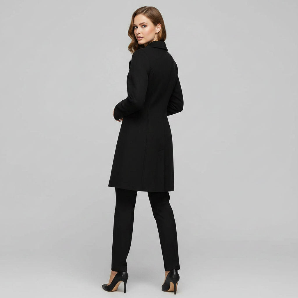 Elegant Wool Coat with Buttons | Women's Winter Outerwear