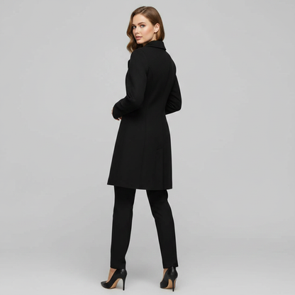 Elegant Wool Coat with Buttons | Women's Winter Outerwear